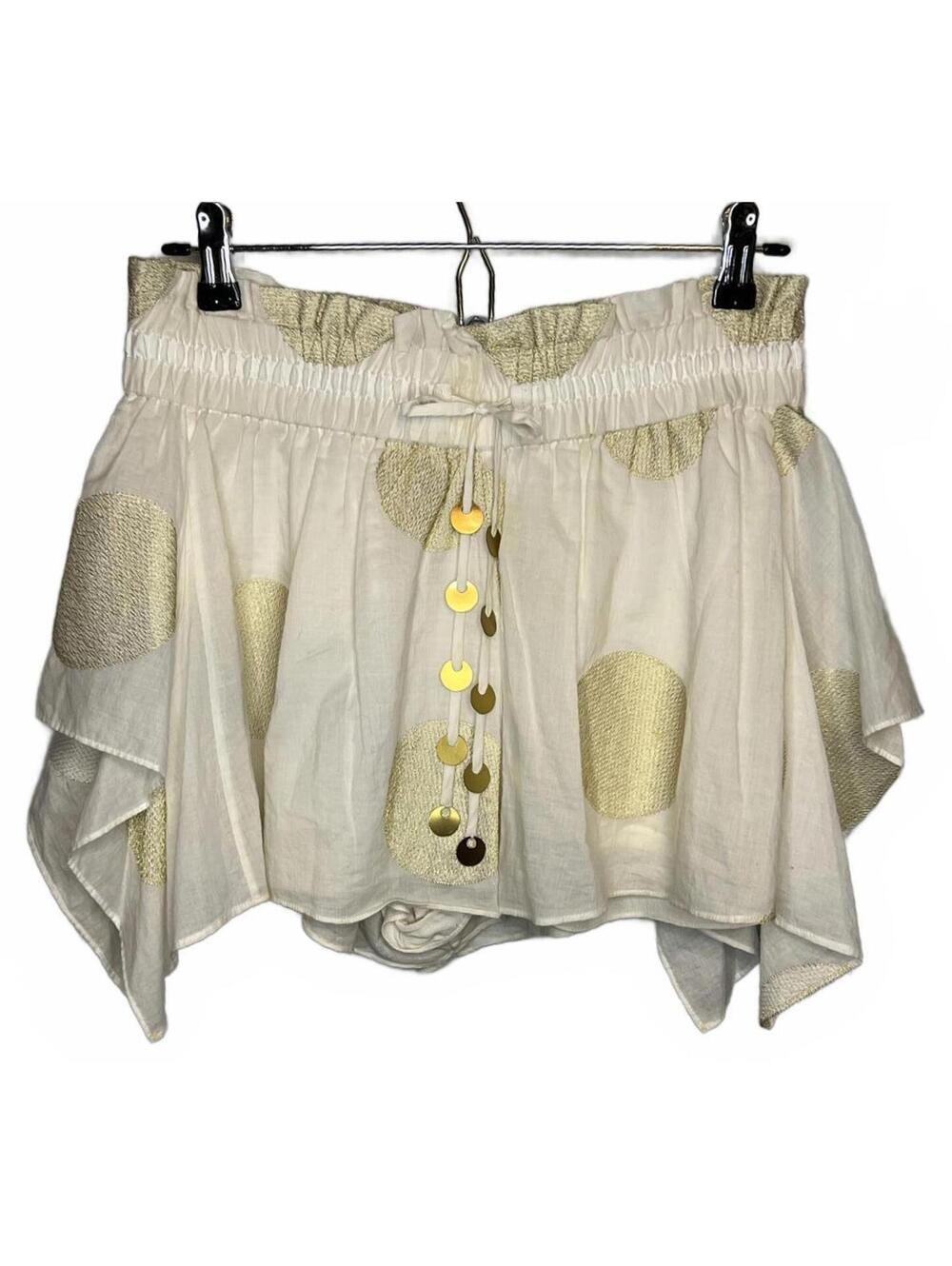 RARE Sass & Bide Gold Foil Polka Dot Skirt | Boho Luxe | Festival Queen, Size 4